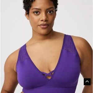 NWT Torrid Sheer Play Seamless Plunge Bralette